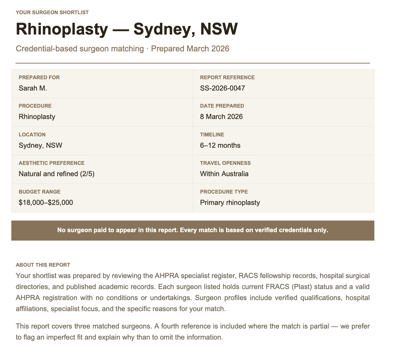 Sample Report Preview